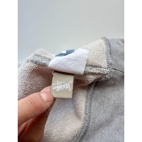 STUSSY Heather Grey Cotton Terry "Black Sheep" Relaxed Sweatshirt, Size M - Picture 13 of 15